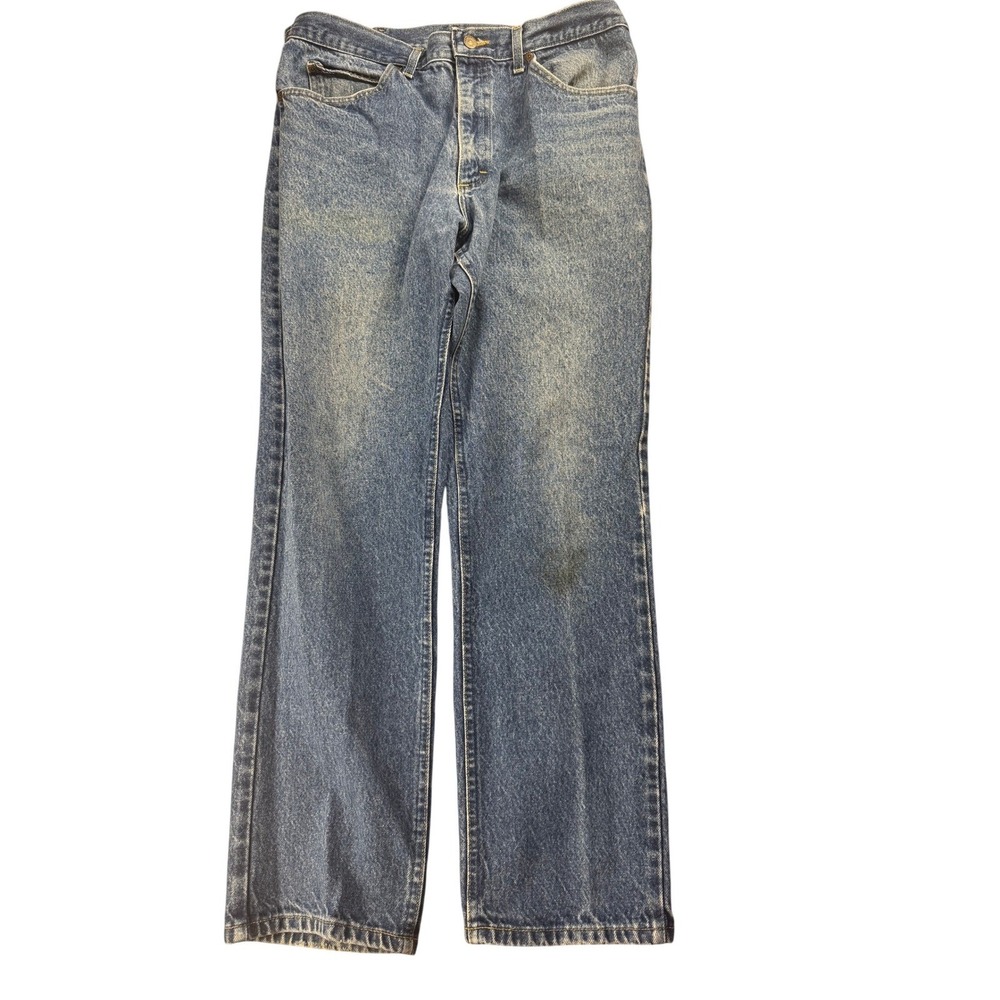 vintage‎ Lee Jeans Mens 34x32 Medium Wash Straight Leg Denim Pants Work Casual
